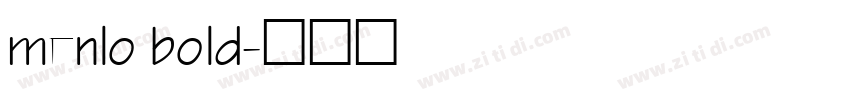 menlo bold字体转换